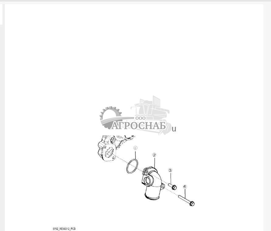 5702 Впуск водяного насоса 